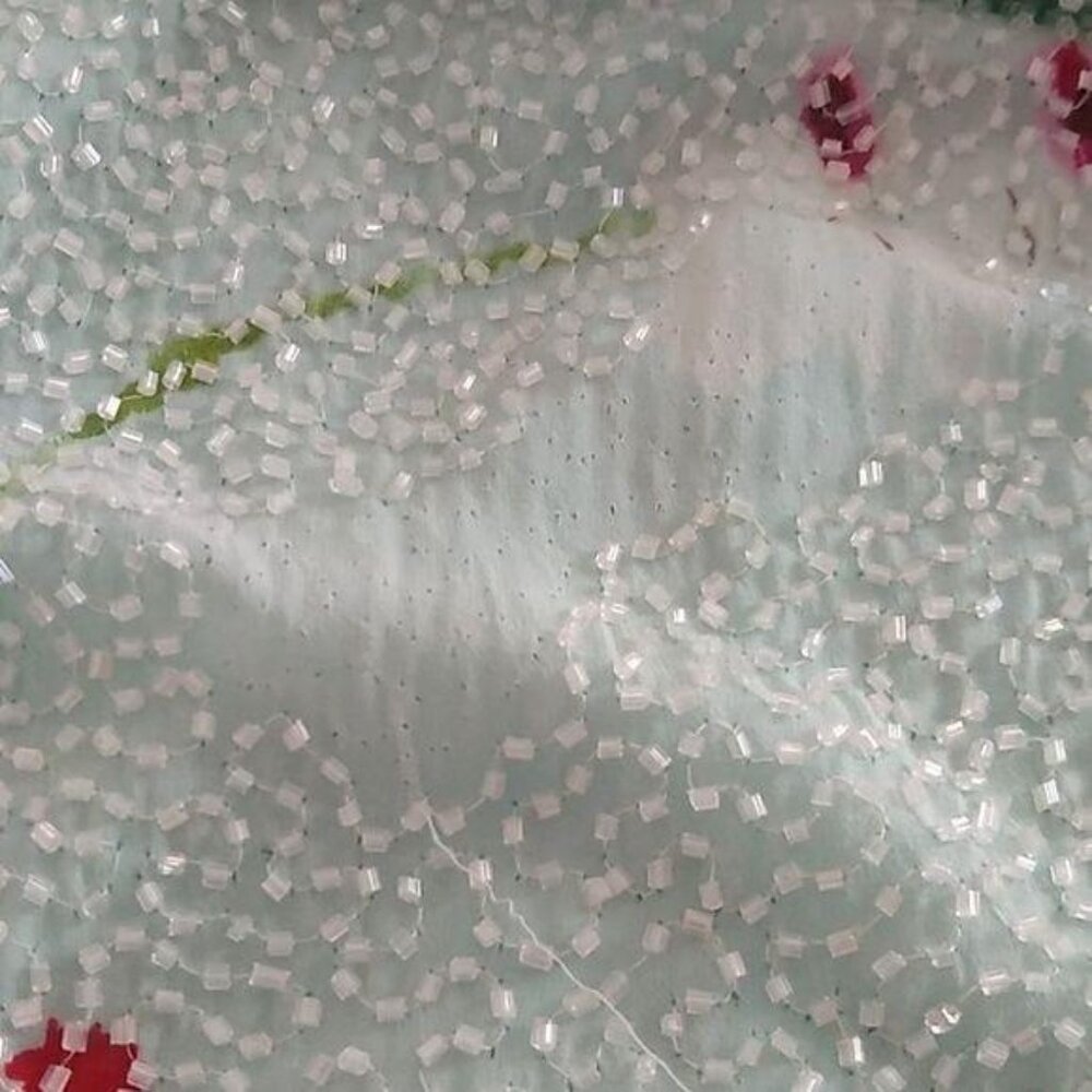 Kay Unger Fitted Fully Beaded Floral Dress 14 - Picture 8 of 9
